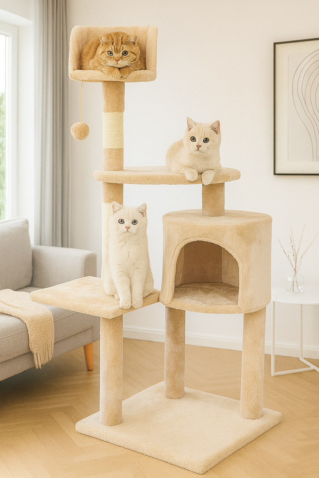 Arbre à chat avec perchoir