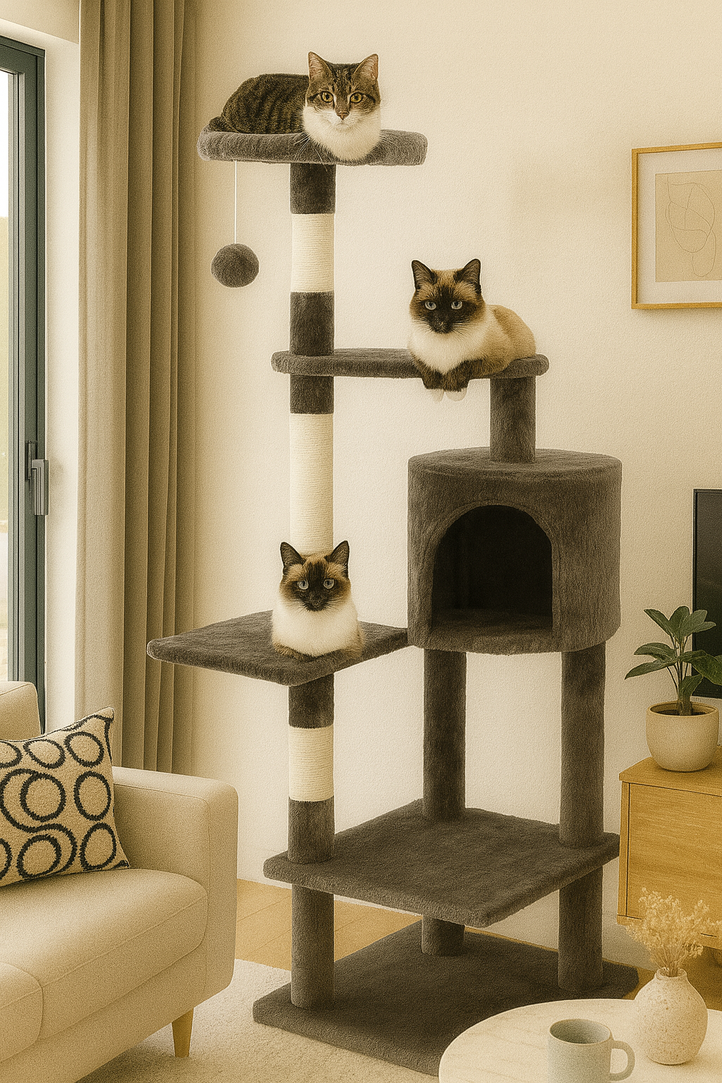 Arbre à chat avec perchoir