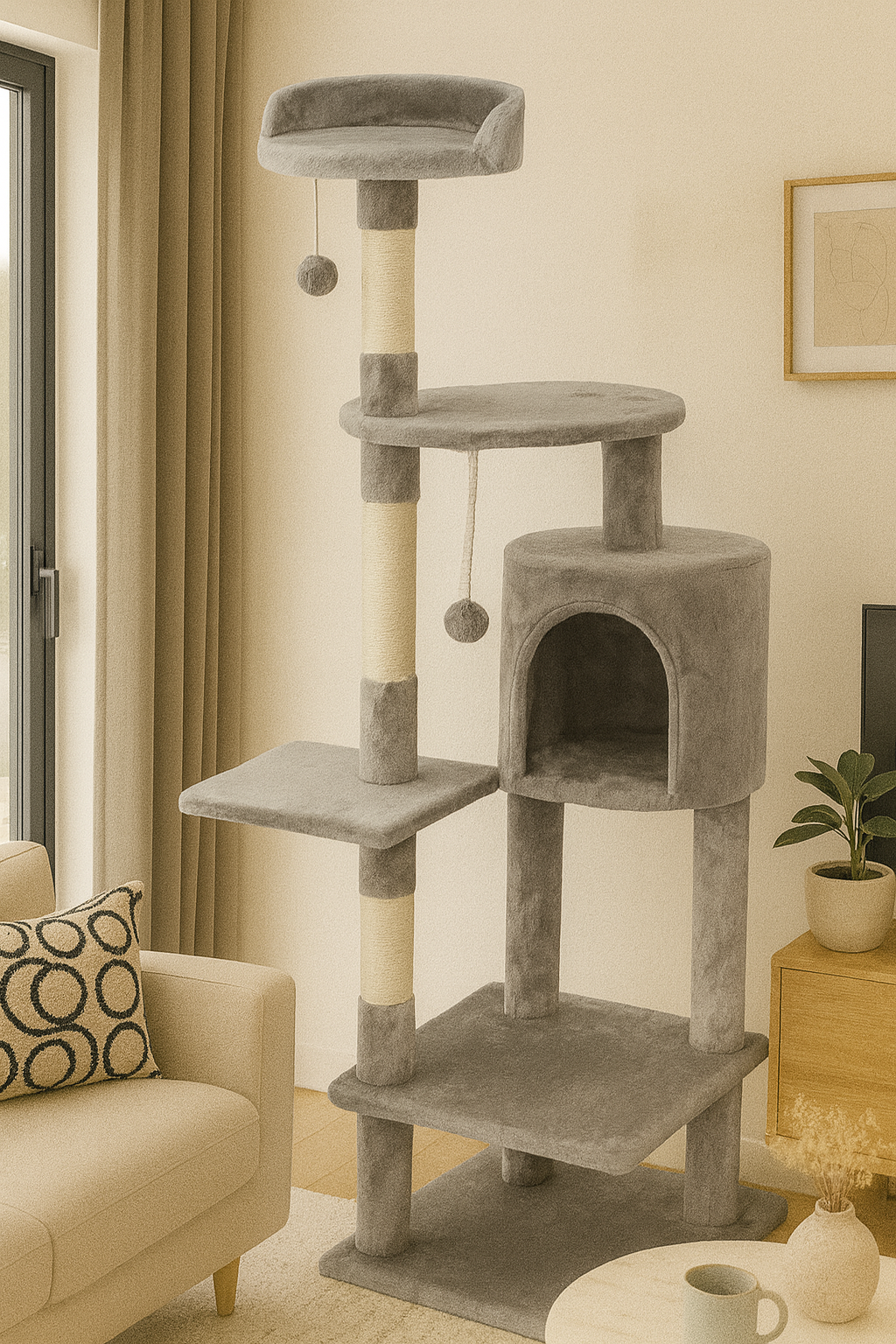 Arbre à chat avec perchoir