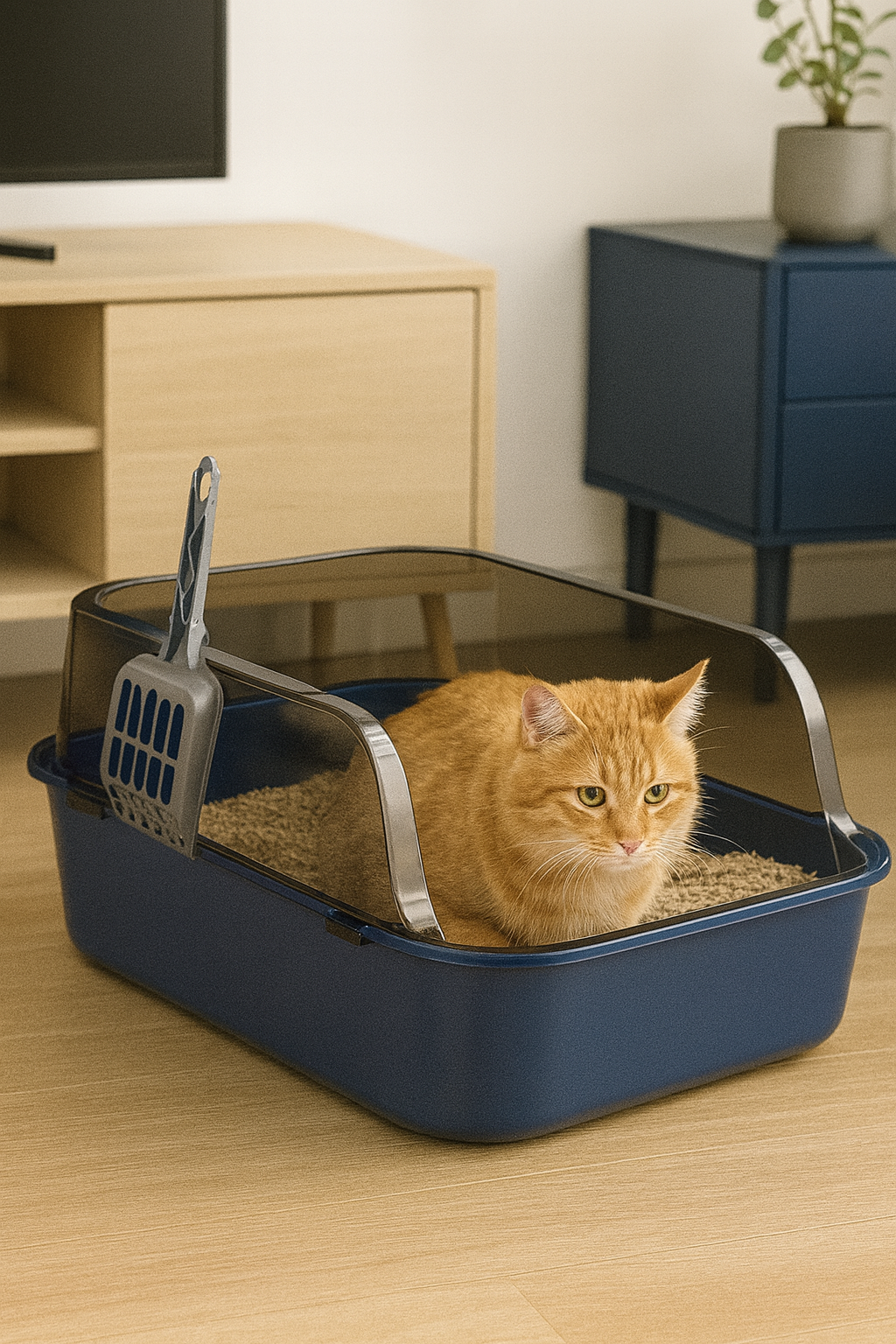 Bac à litière épais pour chat