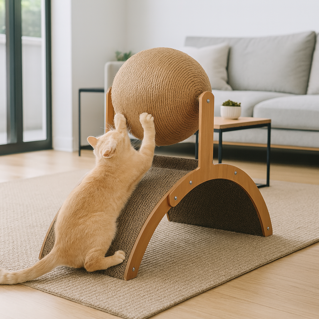 Boule à gratter pour chat