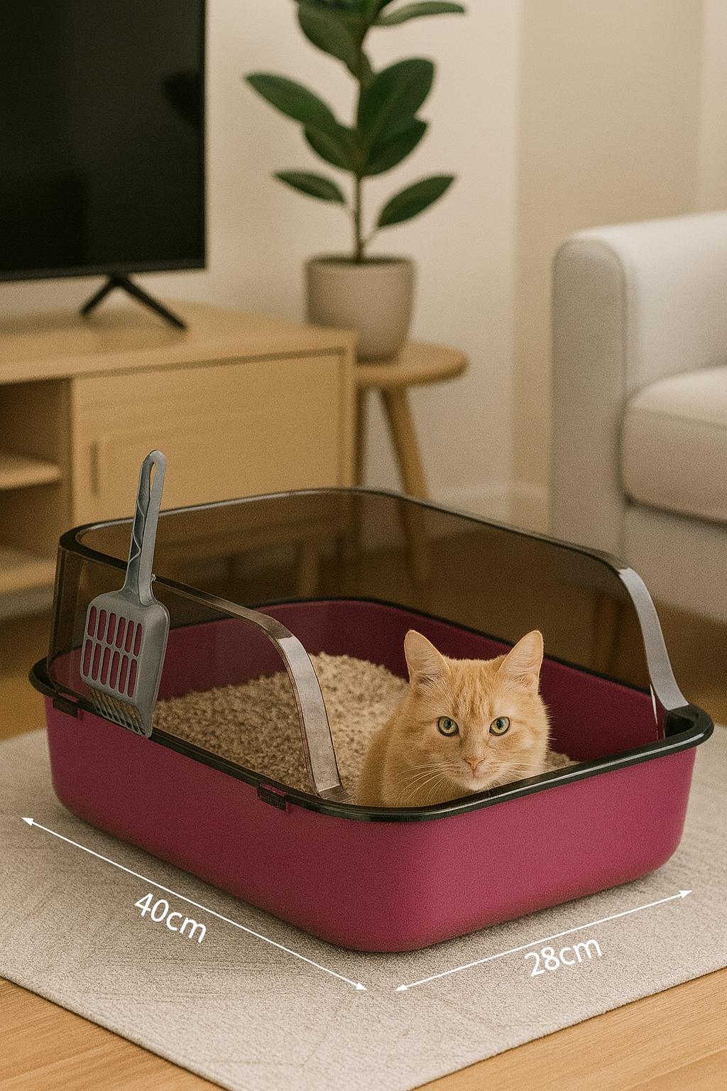 Bac à litière épais pour chat