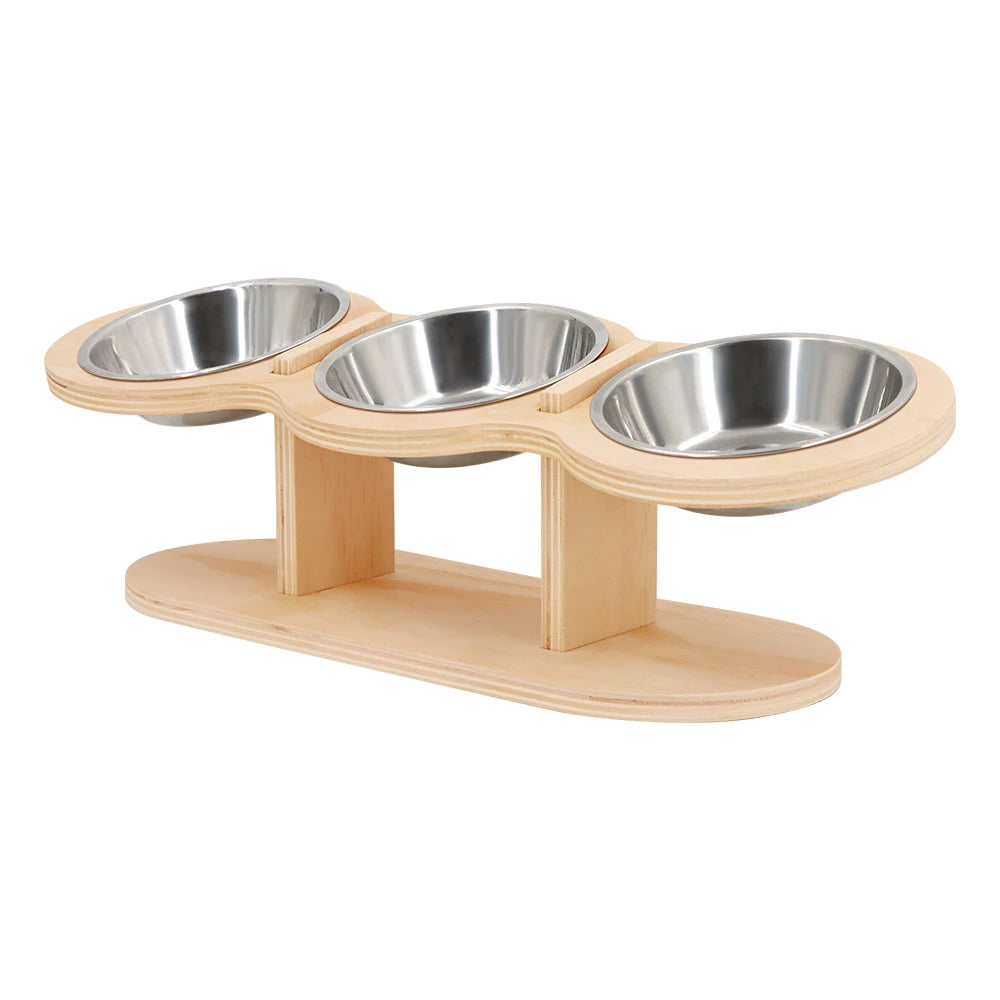 Mangeoire et abreuvoir pour chat, 3 bols en 1