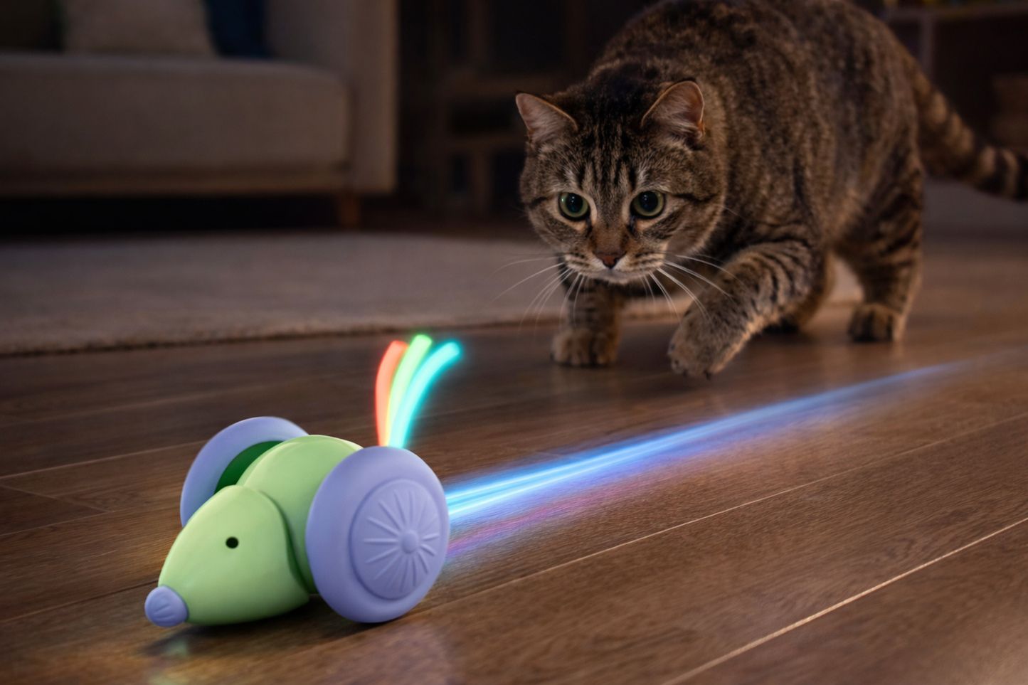 Souris interactive rechargeable pour chat