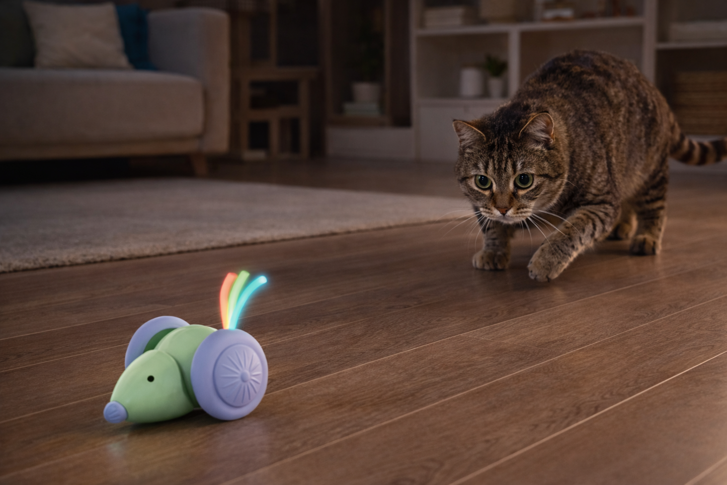 Souris interactive rechargeable pour chat