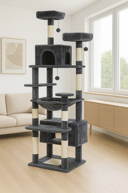 Grand arbre à chats d'intérieur
