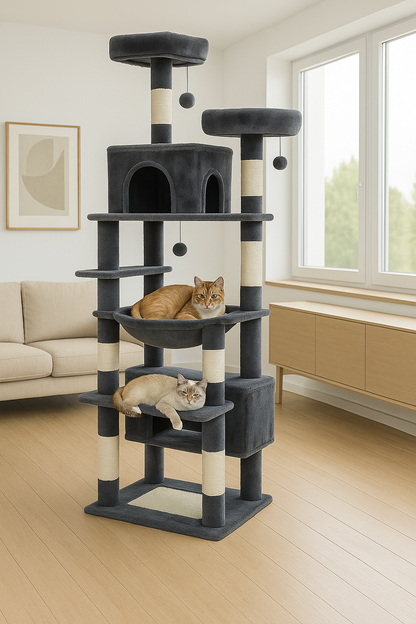 Grand arbre à chats d'intérieur