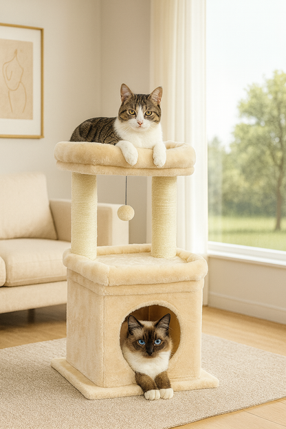 Arbre à chat moderne pour 1 à 2 chats