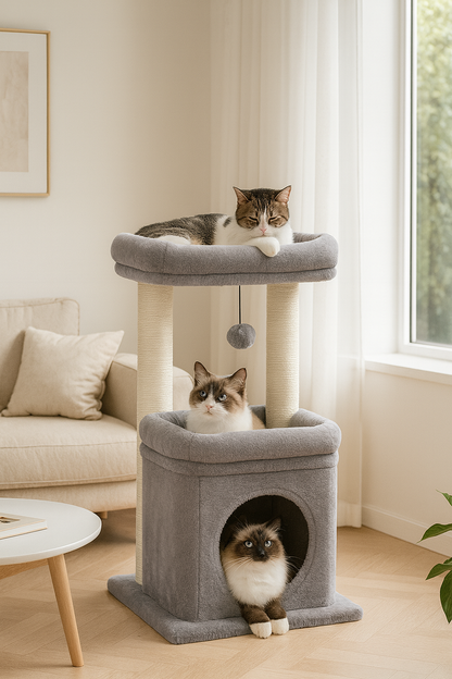 Arbre à chat moderne pour 1 à 2 chats