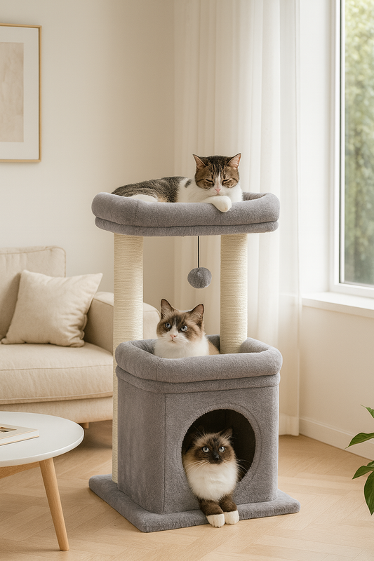 Arbre à chat moderne pour 1 à 2 chats