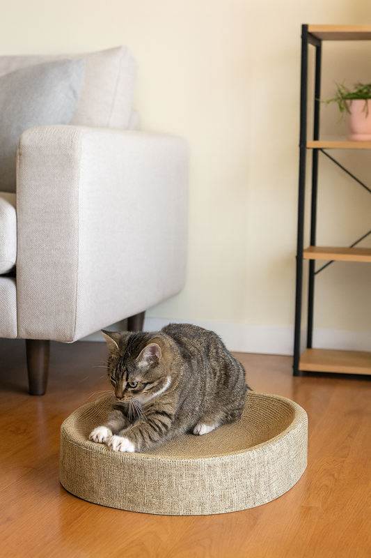 Planche à gratter pour chat avec un tissage ovale en Sisa