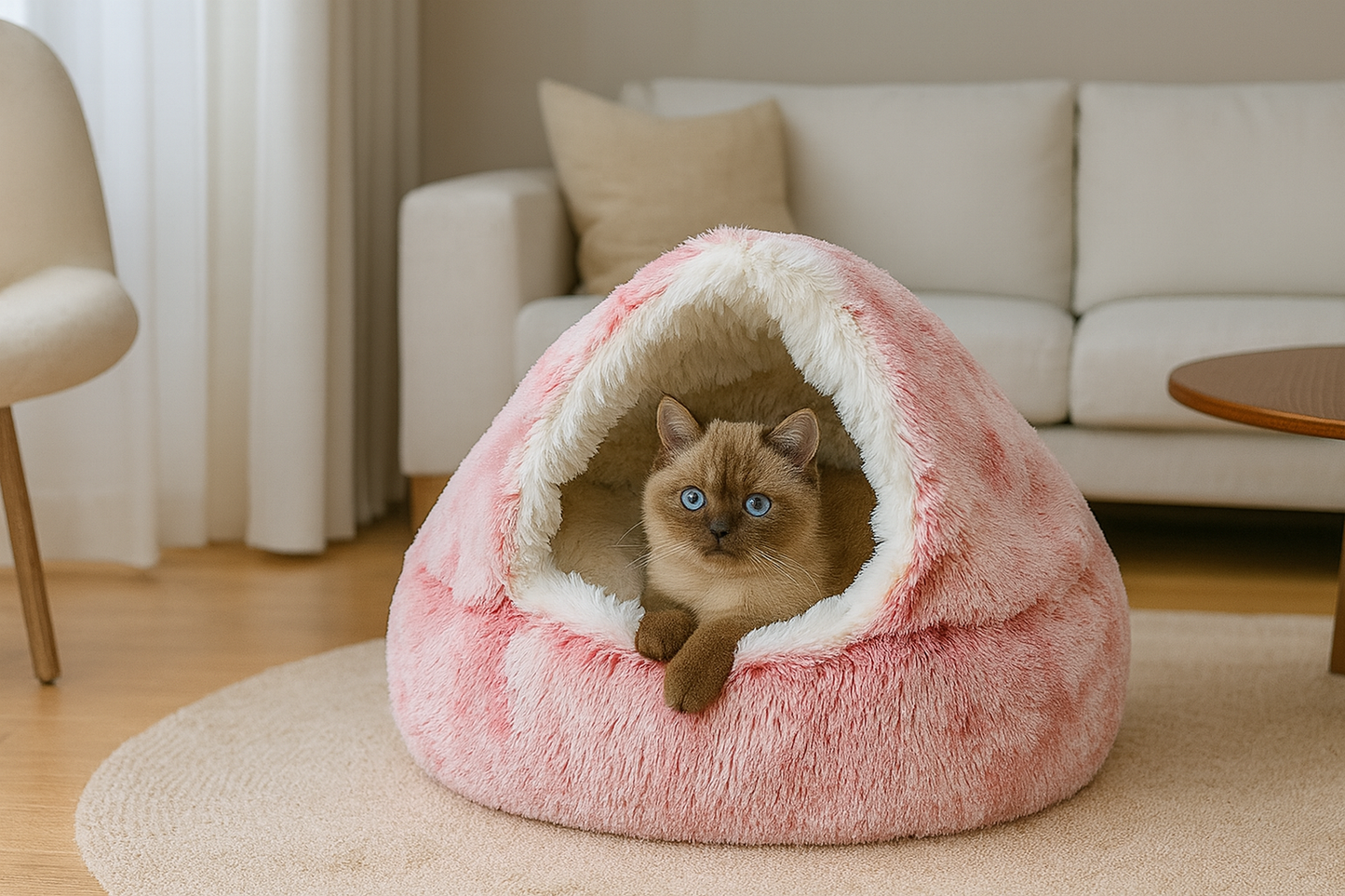 Lit en peluche pour chat