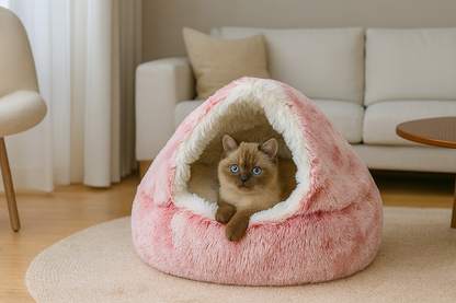 Lit en peluche pour chat